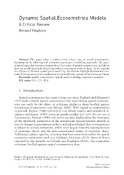 Dynamic spatial econometrics models: A critical review